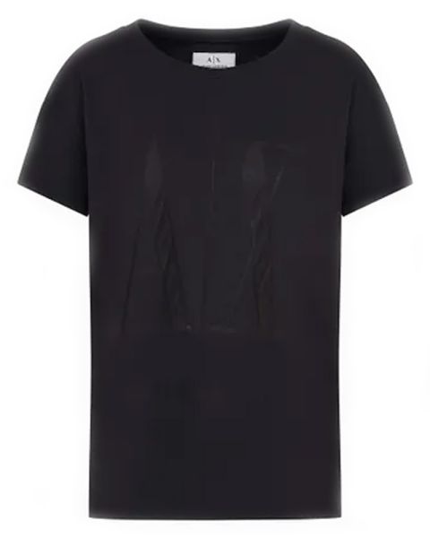 Armani Exchange Icon Period Women T-Shirt Sort Str. L