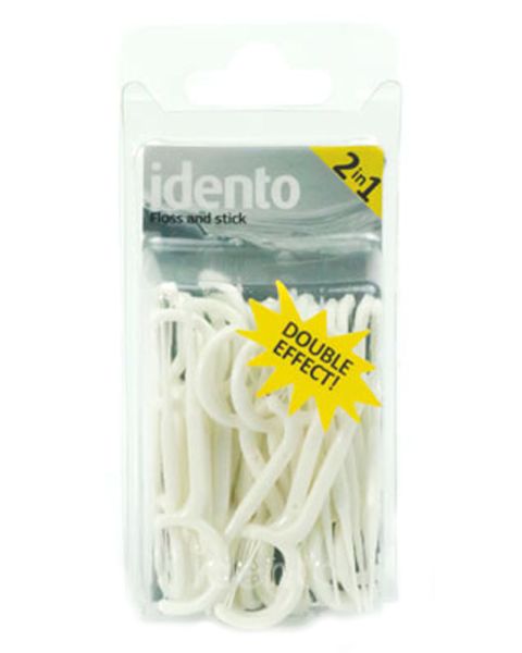 Idento Floss and Stick 30 stk (hvid)